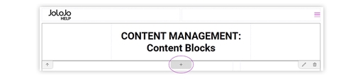 Add content block icon