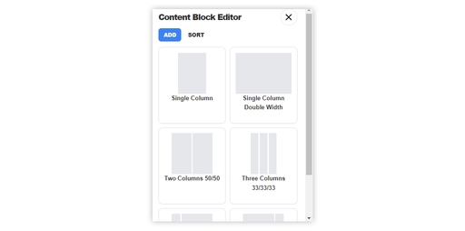 Adding a content block